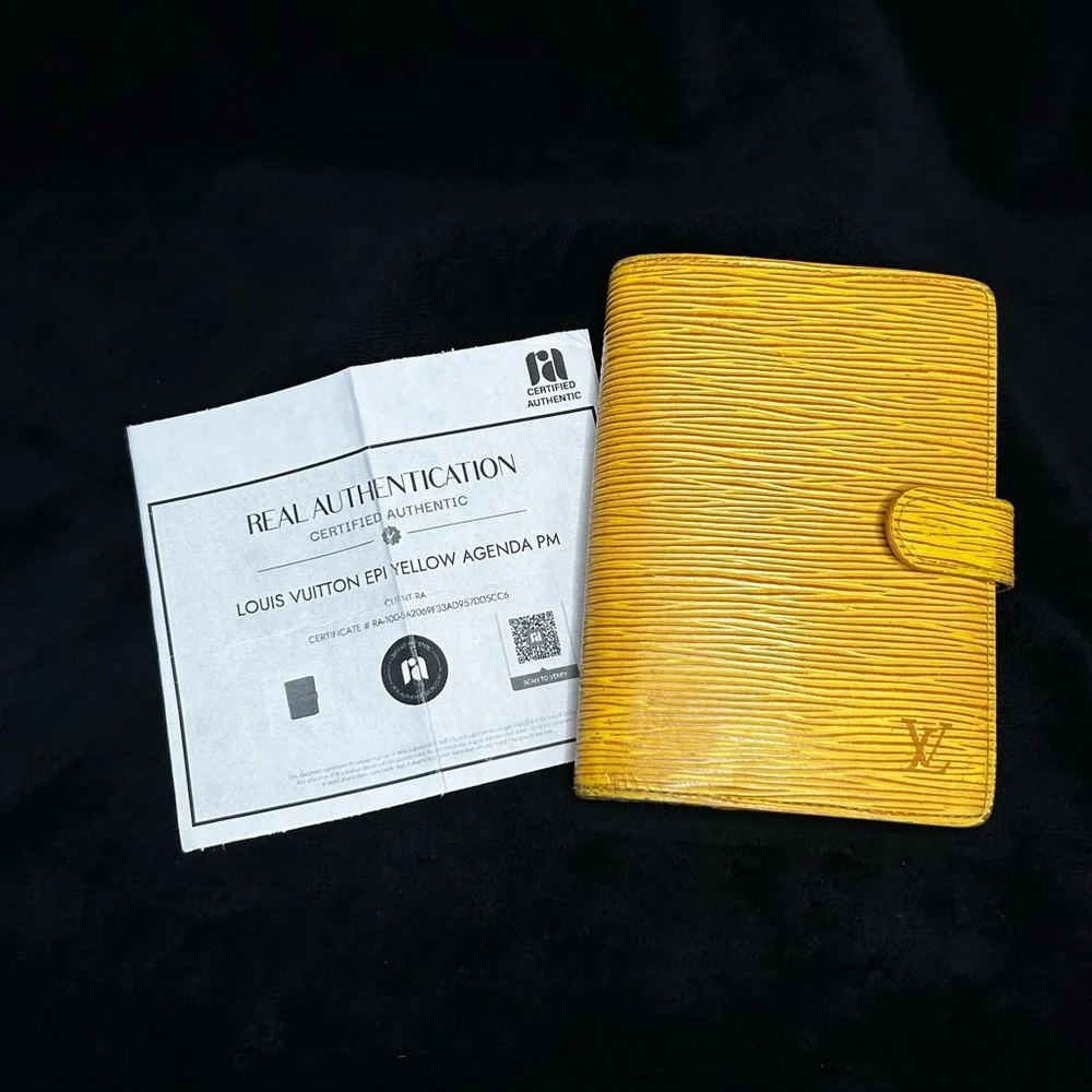 Louis Vuitton Yellow Epi Leather Home Office Planner